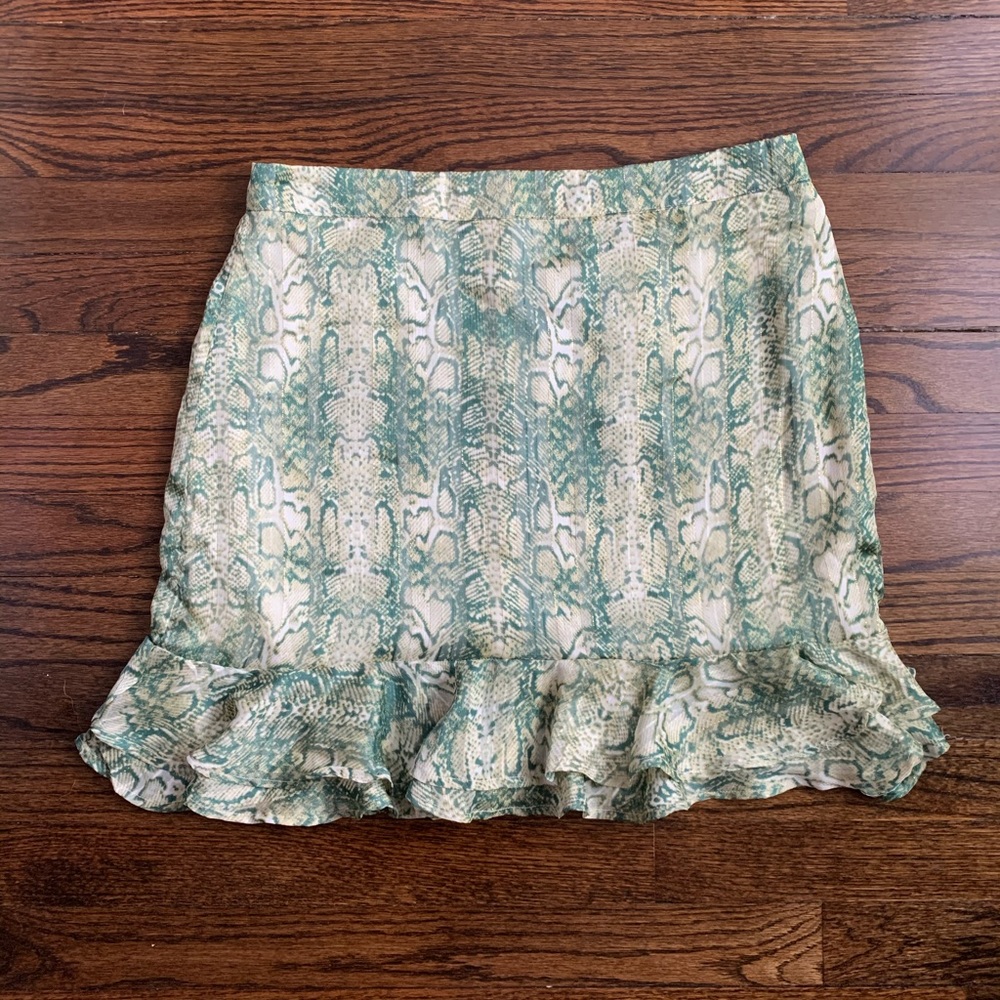 Snake Print Mini Skirt